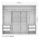 Ver imagem 5 de Guarda-Roupa Master Vip 8 Portas com Pés Branco