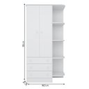 Ver imagem 3 de Guarda-Roupa Infantil com 2 Portas 3 Gavetas e Cantoneira Doce Sonho Branco 825