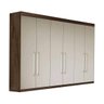 Guarda-Roupa Grande de Casal 6 Portas Monte Carlo Brauna Off-White - 1