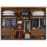 Guarda-Roupa Grande de Casal 6 Portas Monte Carlo Brauna Off-White - 3