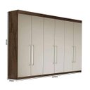 Ver imagem 4 de Guarda-Roupa Grande de Casal 6 Portas Monte Carlo Brauna Off-White