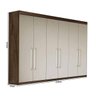 Guarda-Roupa Grande de Casal 6 Portas Monte Carlo Brauna Off-White - 4