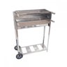 Churrasqueira de Inox Espetinho Carrinho Churrasco Móvel 2 Grelhas Ldo - 7