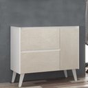 Ver imagem 1 de Gabinete de Banheiro 90cm sem Cuba Ref 910 Cewal - Branco/arenito