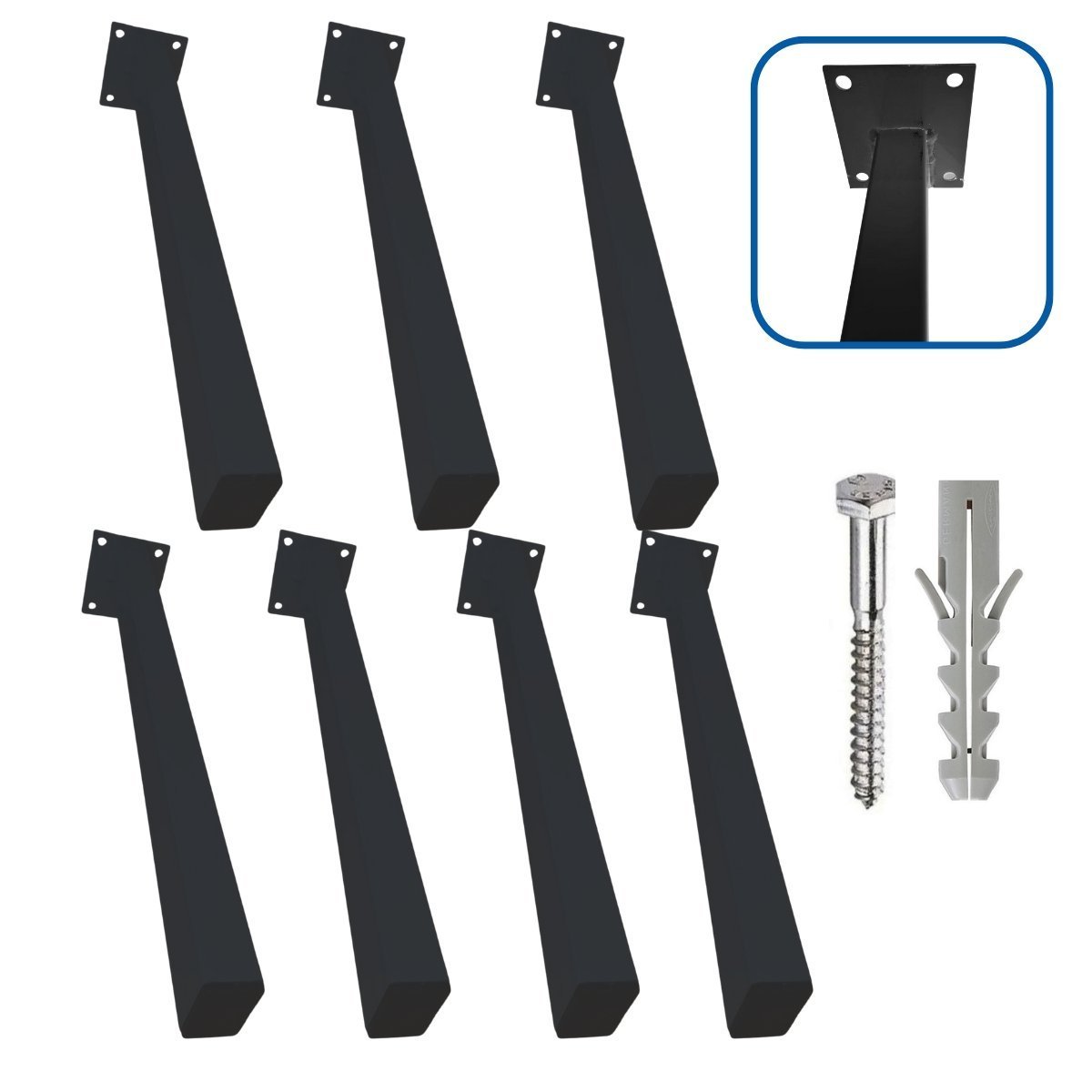 Suporte para Pia de Parafusar 60cm 7un Grapa Granito Bancada ...