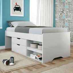 Cama com Gavetas 100% em Mdf Conect Branco - 2
