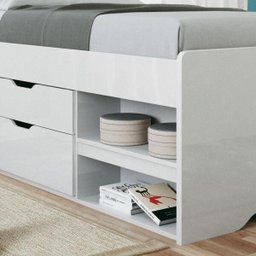 Cama com Gavetas 100% em Mdf Conect Branco - 3