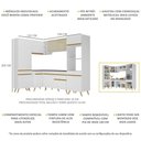 Ver imagem 4 de Armário de Cozinha Completa de Canto Veneza Multimóveis V2050 Branco/dourado