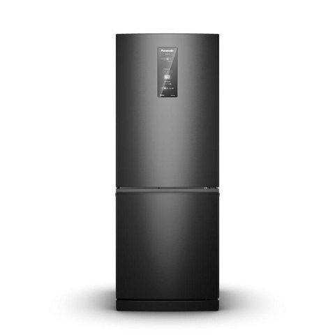 Geladeira Intuitive Panasonic Frost Free Inverter 475L Black Inox Look Nr BB64PV2B Nr BB64PV2BB 220V