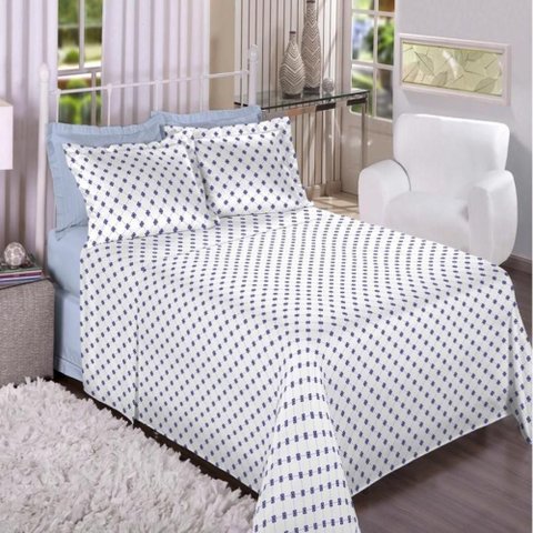 Jogo de Cama King Size Algodão 180 Fios 4 Pçs Estampa Casual