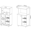 Ver imagem 3 de Balcão Fruteira Forno E Microondas 1 Porta Cr20002 Branco