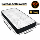 Ver mais imagens de Colchão Solteiro D28 17cm Espuma Premium Bordado Confortável Resistente