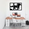 Conjunto De Quadros Decorativos Em Mdf 6mm Cavalo Correndo - 3