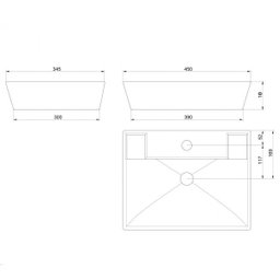 Cuba de Apoio Messina 10cmx45cmx34,5cm Japi - 3