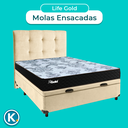 Ver imagem 4 de Kit Cama Box Bau + Cabeceira + Colchão Casal Molas Ensacadas - Life Gold - Paropas