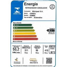 Geladeira Frost Free Duplex Consul Inox 410 Litros - Crm50lk 220v - 11