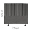 Ver imagem 3 de Cabeceira Estofada Carla 195cm King Size para Cama Colchão Box Quarto Corino Cinza - Aurora Line
