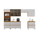 Ver imagem 1 de Cozinha Completa Itatiaia Lumina 350cm Paneleiro 2 Nichos em Madeira Mdf Cinamomo/fendi