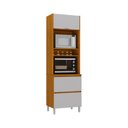 Ver imagem 3 de Cozinha Completa Itatiaia Lumina 350cm Paneleiro 2 Nichos em Madeira Mdf Cinamomo/fendi