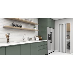 Porta Sanfonada Branca Plasbil 210x120cm - 2