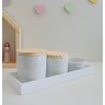 Kit Higiene Bebê Porcelana Pinus + Bandeja Branca - 1