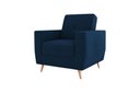 Ver imagem 1 de Poltrona Cadeira Decorativa Pamela Sala Escritório Veludo Azul Matrix