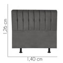 Ver imagem 2 de Cabeceira Estofada Kiara 140cm Casal Box Quarto Corino Cinza - Gat Magazine