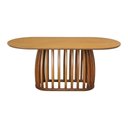 Ver imagem 3 de Mesa de Jantar Armonia Tampo Retangular Arredondado Base Retangular - Amêndoa - Tampo Ret. Laminado