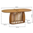 Ver imagem 2 de Mesa de Jantar Armonia Tampo Retangular Arredondado Base Retangular - Amêndoa - Tampo Ret. Laminado