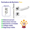 Ver imagem 2 de Fechadura Banheiro Tera Cromada Imab Cromada