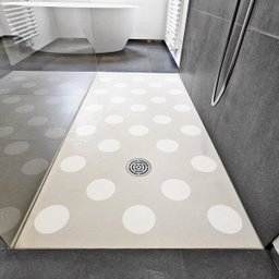 Adesivo para Piso Banheiro Antiderrapante Bolas Brancas 14un - 1