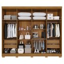 Ver imagem 2 de Guarda-roupa Casal Pinheiro 8 Portas 4 Gavetas com Pés Cinamomo - Pnr Móveis