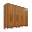 Ver imagem 4 de Guarda-roupa Casal Pinheiro 8 Portas 4 Gavetas com Pés Cinamomo - Pnr Móveis