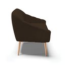 Ver imagem 4 de Namoradeira 02 Lugares Giovana Suede Pés Palito Natural - D’Rossi - Marrom