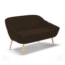 Ver imagem 1 de Namoradeira 02 Lugares Giovana Suede Pés Palito Natural - D’Rossi - Marrom