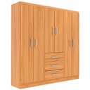 Ver imagem 2 de Guarda-Roupa Solteiro Sevilha 6 Portas 3 Gavetas Cinnamomo - Evidencia Móveis