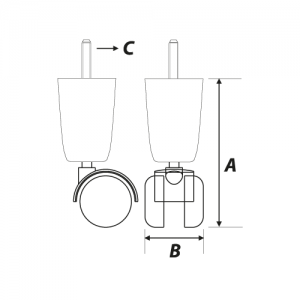 Kit 04 - 4x2 de Pés Fixos e Rodízios para Cama Box Colchão Solteiro Cor Cromado - 8