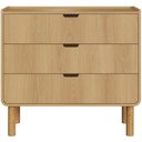 Ver mais imagens de Cômoda para Quarto 3 Gavetas 90cm Orgânica Nordic A03 Hanover Roble - Lyam Decor