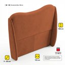 Ver imagem 4 de Cabeceira Orgânica para Cama Box Queen Size Luma 160cm Bouclê Terracota - Desk Design