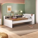 Ver imagem 1 de Cama Solteiro com Nicho 220x80cm Aria Branco
