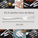 Ver imagem 3 de Jogo Garfo de Mesa Inox 6 Peças Restaurante Pizzaria Casa Classic