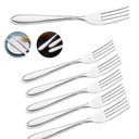 Ver imagem 2 de Jogo Garfo de Mesa Inox 6 Peças Restaurante Pizzaria Casa Classic