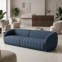 Ver imagem 2 de Sofá Orgânico Oslo 252cm Linho Premium Design Curvo Minimalista Escandinavo para Sala de Estar Luxo: