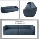 Ver imagem 7 de Sofá Orgânico Oslo 252cm Linho Premium Design Curvo Minimalista Escandinavo para Sala de Estar Luxo: