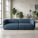 Ver imagem 1 de Sofá Orgânico Oslo 252cm Linho Premium Design Curvo Minimalista Escandinavo para Sala de Estar Luxo: