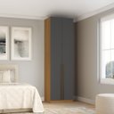 Ver imagem 1 de Guarda Roupa Modular 2 Portas com Gavetas 70 Cm Altezza Trend Belmax:freijó/titânio