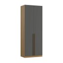 Ver imagem 6 de Guarda Roupa Modular 2 Portas com Gavetas 70 Cm Altezza Trend Belmax:freijó/titânio