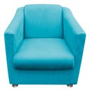 Ver imagem 1 de Poltrona Decorativa Tilla Escritório Suede Azul Turquesa