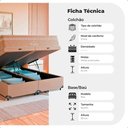 Ver imagem 5 de Cama Box Baú Queen Bege + Colchão Paris Molas Ensacadas Bege Bege/bege