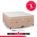 Ver imagem 7 de Cama Box Baú Queen Bege + Colchão Paris Molas Ensacadas Bege Bege/bege